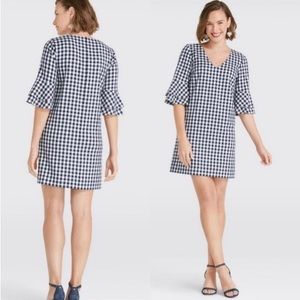Draper James Gingham bell sleeve shift dress